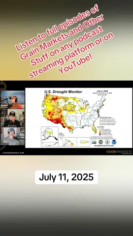 Growing conditions continue to be optimal throughout the Corn Belt with very little drought! Be sure to subscribe to Standard Grain’s premium content. We provide insight on the markets, geopolitical issues, weather, and much more! Click the YouTube icon in our profile to tune in to our daily news podcasts on YouTube! Or check out our premium subscription at www.standardgrain.com #agriculture #agriculturenews #agtok #farming #grainmarkets #cornbelt #farmer #agribusiness #corn #soybeans #wheat #drought #weather #usda Futures and options trading involves risk of loss and is not suitable for everyone.