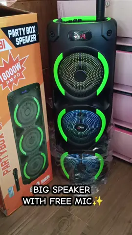 big bluetooth speaker with free microphone #speaker #speakerbluetooth #bigspeaker #fyp 