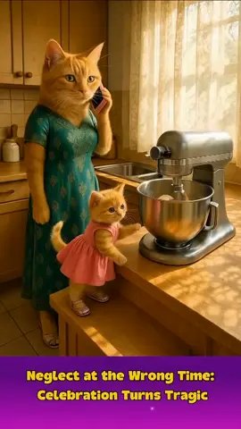 Neglect at the Wrong Time: Celebration Turns Tragic #funnycats #catstories #cutecats #aifusic #ai 