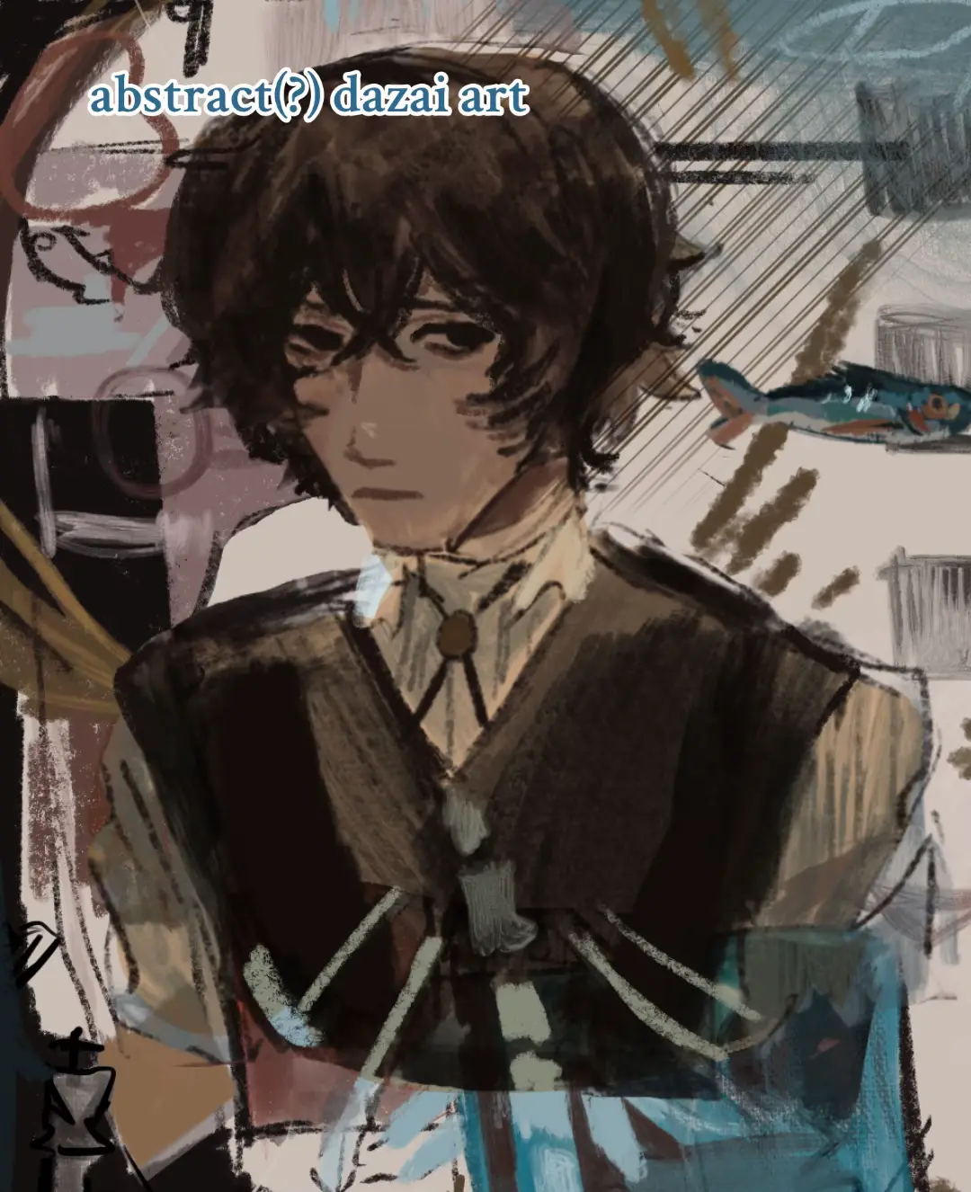 its really fun to let loose and draw this way!! also the drawing is at a scale that doesnt really work with tiktok so apologies #bsd #dazai #fyp #osamudazai #bungoustraydogs #foryou #dazaiosamu #art #fanart 