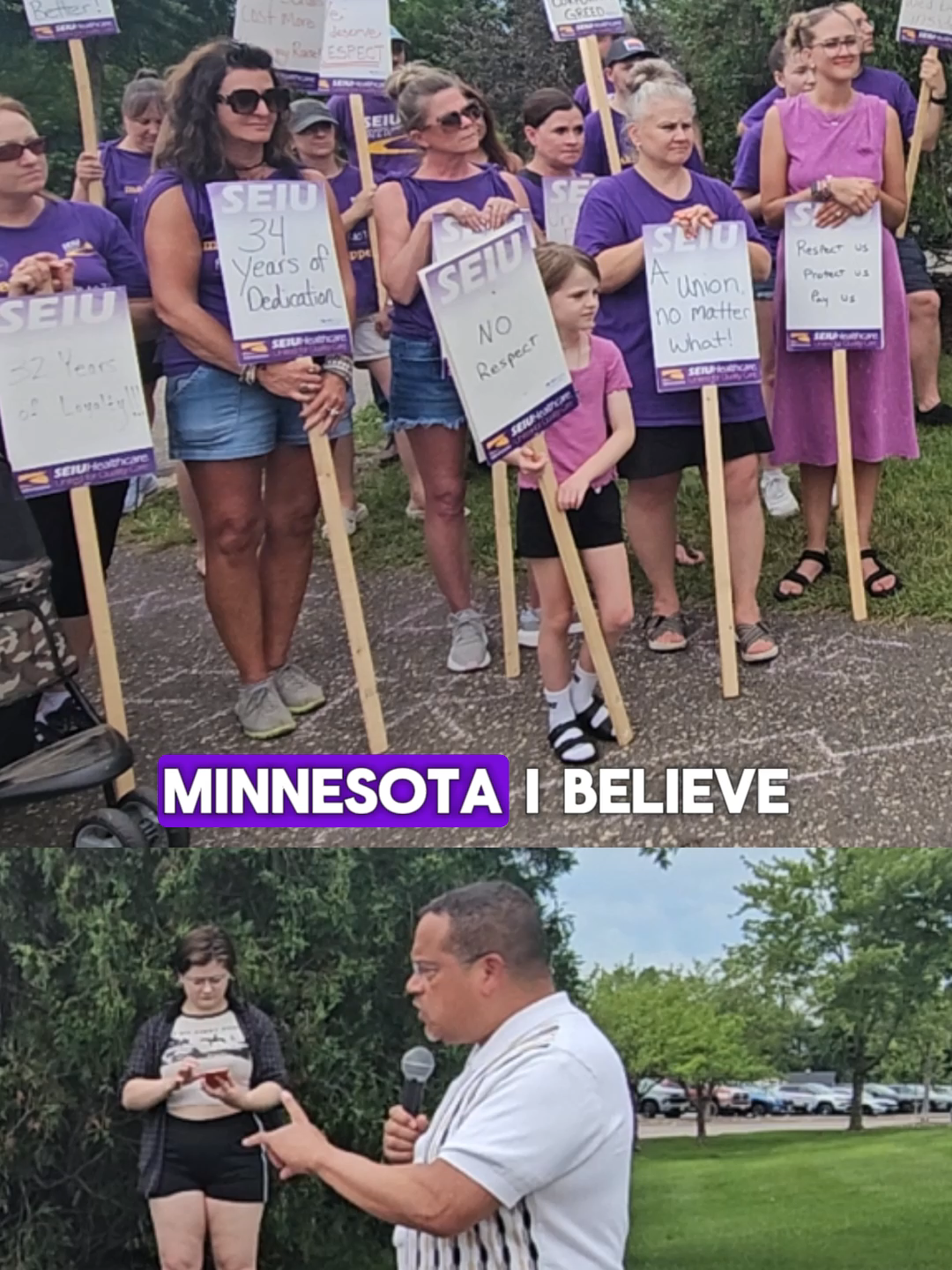 SOON at 8AM: Striking Healthcare Workers Will Rally on Final Day of Four-Day ULP Strike As Parties Go Back to Bargaining Table | Friday morning rally will be held before the two sides return to the table Friday at 9 a.m. STILLWATER, MINN – On Friday, July 11th, at 8 a.m, members of SEIU Healthcare MN & IA at HealthPartners Stillwater Medical Group (SMG) will rally on the picket line on the final day of their four-day Unfair Labor Practice (ULP) strike.  The rally will be in support of the Union’s bargaining team who will be heading from the picket line to the bargaining table across town following HealthPartners reaching out to the Union in the last 24 hours and the two sides agreeing to bargain Friday morning.  Friday’s session will be the eighth bargaining session between the two groups as workers continue to push for fair wages and benefits and respect for longtime SMG employees. Throughout this week, workers have been joined on the picket line by Lt. Gov. Peggy Flanagan, Attorney General Keith Ellison, members of other unions and community supporters, showcasing the broad support these essential workers have in their fight for a fair contract.  The group brings together over 80 workers who do jobs such as Licensed Practical Nurse (LPN), Certified Medical Assistant (CMA) and other service-unit healthcare positions in the Family Medicine, OB/GYN, Pediatrics and Specialties departments at the clinic. WHAT: Rally on final day of  four-day ULP strike by SEIU Healthcare MN & IA members at HealthPartners Stillwater Medical Group (SMG) as the two sides head back to the bargaining table WHEN: Friday, July 11, 8 a.m.  WHERE: Public sidewalk outside HealthPartners Stillwater Medical Group Clinic (1500 Curve Crest Blvd, Stillwater, MN 55082) | Event will be livestreamed on SEIU Healthcare MN & IA Facebook page SEIU Healthcare Minnesota & Iowa unites over 50,000 healthcare and long-term care workers in hospitals, clinics, nursing homes, and home care throughout Minnesota and Iowa. #UnionStrong#strike #Stillwater@agkeithellison@seiu_org