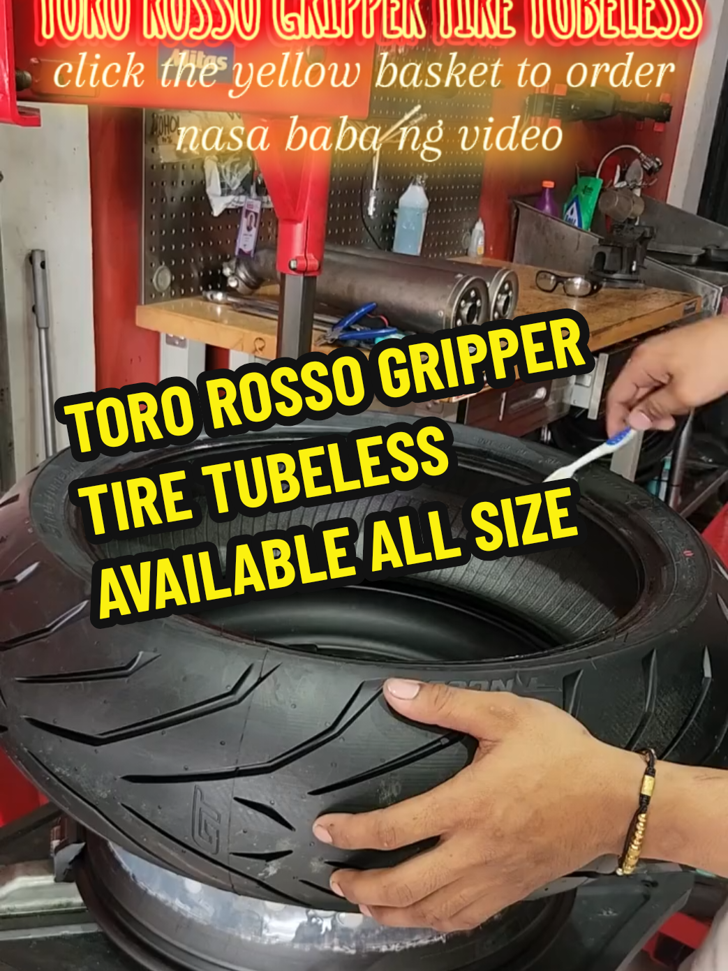 TORO ROSSO GRIPPER TIRE TUBELESS AVAILABLE ALL SIZE #tororosso#gripper#tubeless#available#allsize#makapit#makapal#apordable#viralvideo 