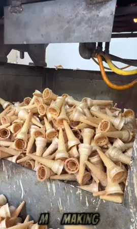 How to Make Cream🍦 Cones on Large Scale #icecreamcone #streetfood #foodindustry #asmr #handmadefood #fyp 