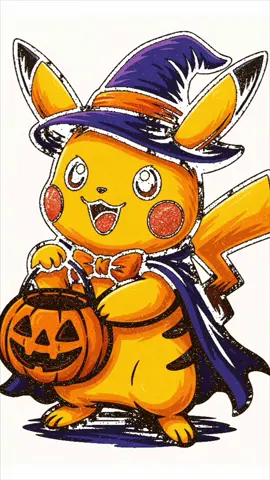 Pikachu is ready for Halloween 😂 Drawing #halloween #pokemon 