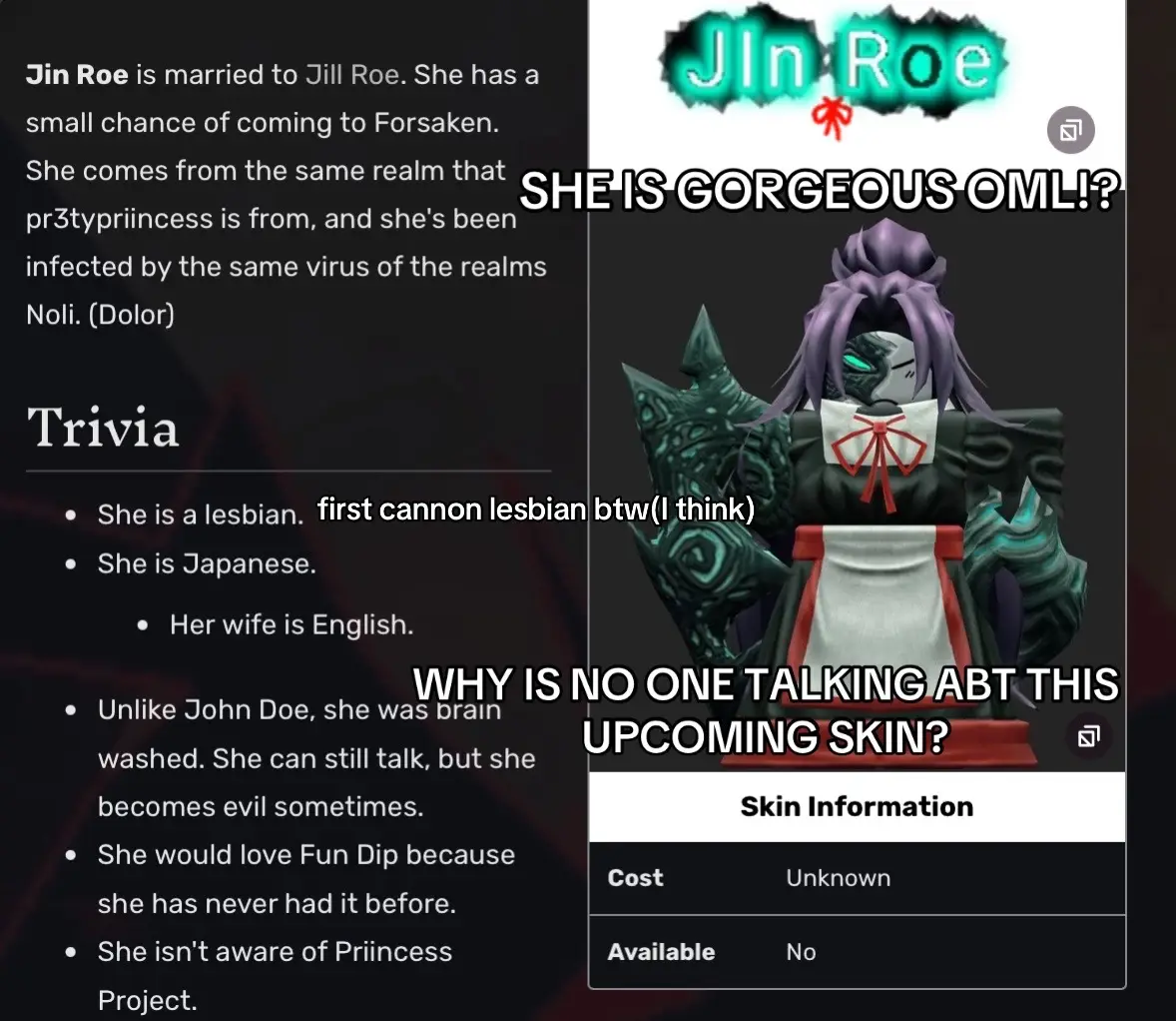 #forsaken#johndoe#jillroe #forsakenjohndoe#johndoeforsaken #jillroeforsaken#forsakenjillroe #forsakenskins#forsakenjohndoeskins #forsakenleeks #fyp#fypp