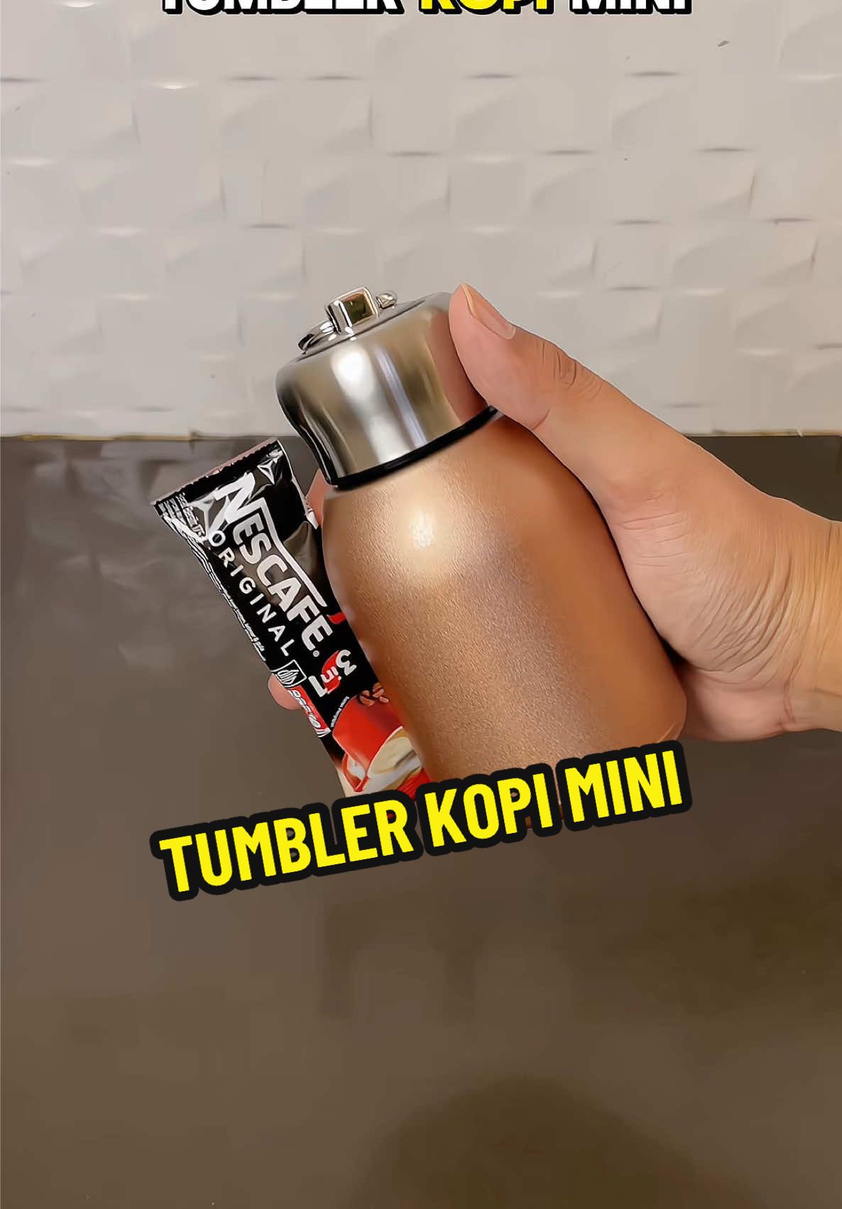 Tumbler kopi mini tahan panas dan dingin ukuran 300ml bahan stainless 316#tumblerkopimini #termosmini #tumblerkopi #tumblertahanpanas #cuantanpabatas #wibgajian 