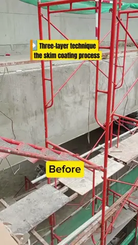 Teknik pelapisan acian dengan tiga lapis #asmrwork #satisfying #craftsmanship #manualwork #constructionlife #oddlysatisfying #buildingprocess #wallfinishing