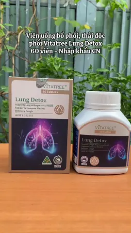 Viên uống bổ phổi, thải độc phổi Vitatree Lung Detox 60 viên hàng nhập khẩu chính ngạch có tem phụ ☘☘ Viên uống Vitatree Lung Detox được chiết xuất từ thảo dược thiên nhiên như Xuyên Tâm Liên và các loại thuốc được sử dụng rộng rãi trong Đông y, có tác dụng:   - Hỗ trợ hô hấp tốt hơn, giảm các triệu chứng ho  - Tăng cường miễn dịch cho hệ hô hấp và cơ thể ☘☘ Cách dùng:  Uống 1 - 3 viên mỗi ngày với bữa ăn hoặc theo chỉ dẫn của chuyên gia chăm sóc sức khoẻ. #vitatree #bổphoisaucovid #lungdetox 