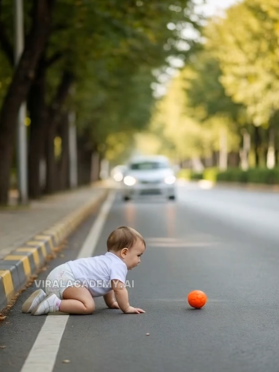 Unbelievable Rescue: Dog Protects Baby From Passing Vehicle