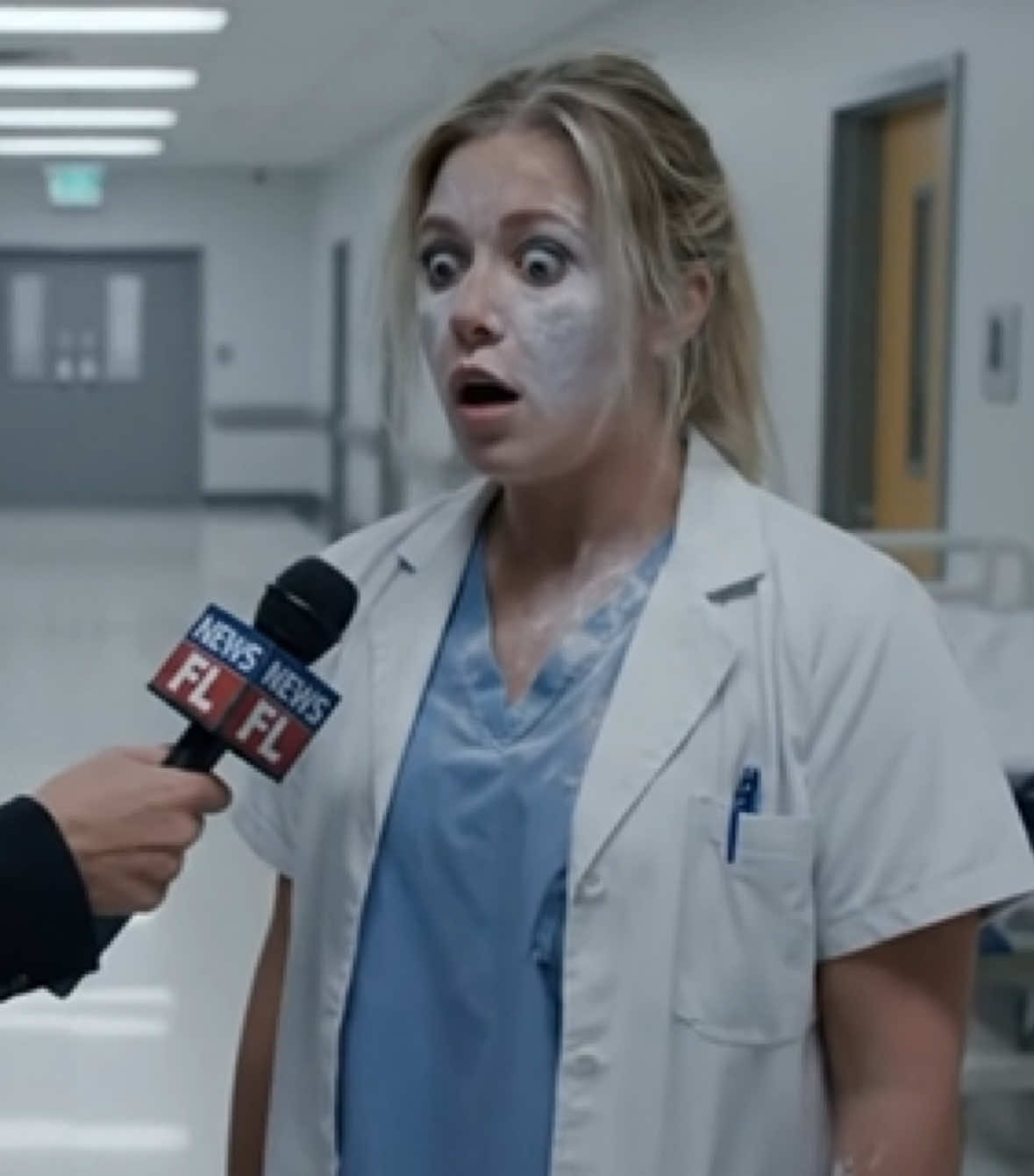 Explosive hospital drama alert! A wild-eyed nurse, dusted in mystery powder, faces a tough question from a sharp news reporter! Joe Energy drinks or something else keeping nurses awake in the ER? Google Veo 3 brings the drama straight to you! Get tips on how to make these viral videos @Veo 3 Pro Tips  #hospital #medicaldrama #nursesecrets #newsinterview #news #viralnurse #erlife #healthcareheroes #tiktoktrending #veo3  #googleveo3 #aivideo 
