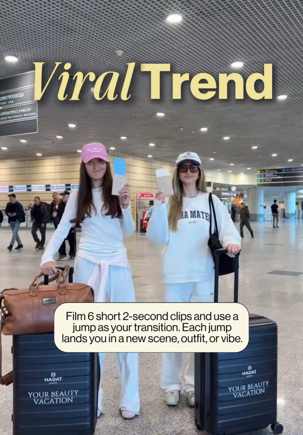 📢 TREND ALERT 📢 We’re seeing a lot of transitions lately and for a reason. They’re are perfect for grabbing attention, but this one also sparks curiosity. Viewers want to see what’s coming next after each jump: a new outfit, a new scene, a new vibe. And it’s super easy to create 👇 🎬 6 clips 2-second long 👟 Jump in each scene ✂️ Cut right as you land 💃 The landing becomes the transition 🔊 Use this sound and match it to the beat for max impact 📌 No need for a friend - even though the example shows two people, you can film this solo. 👉 Follow us for trending ideas you can recreate #trendalert #trendingsound #trendviral #tiktoktrending #tiktoktrend