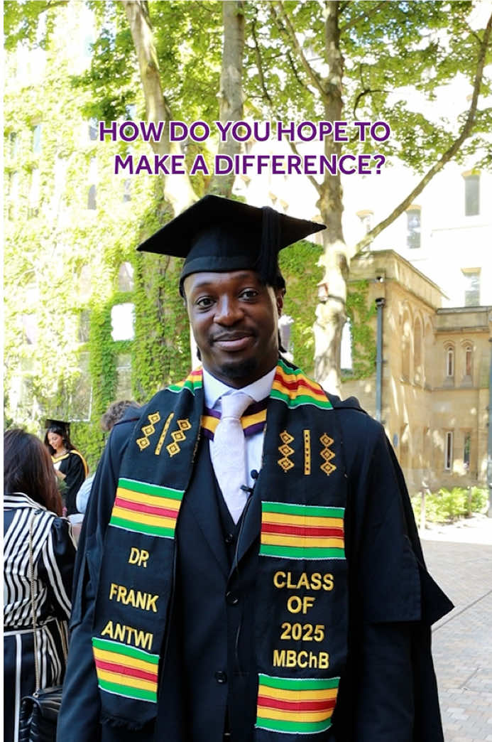 We asked our @UoM Biology, Medicine & Health graduates how they hope to make a difference 💜 #universityofmanchester #graduation #classof2025 #makeadifference