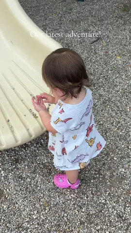 We had so much fun going to the park & on a little walk! What are your favorite kids activities in the summer? #momlife #girlmom #sahm #momtok #babytok #toddlersoftiktok 