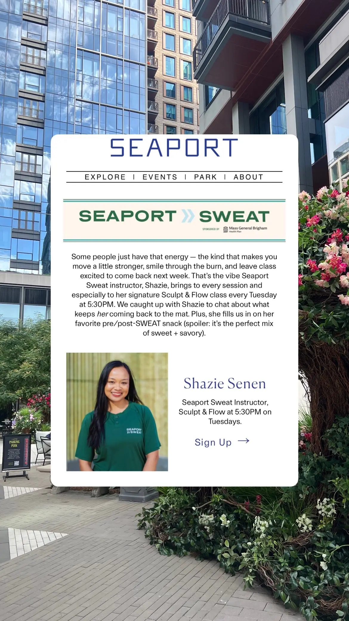 behind every class is a story and I’m so honored to share a piece of mine in this week’s @seaportbos newsletter!! 🫶🏾✨ so grateful for this space, this community, and the chance to show up as my full self AND invite you to do the same 🫶🏾💗 see you on Tuesdays at 5:30pm, Boston!! #bostonwellness #bostonfitness #bostonthingstodo #bostonseaport 