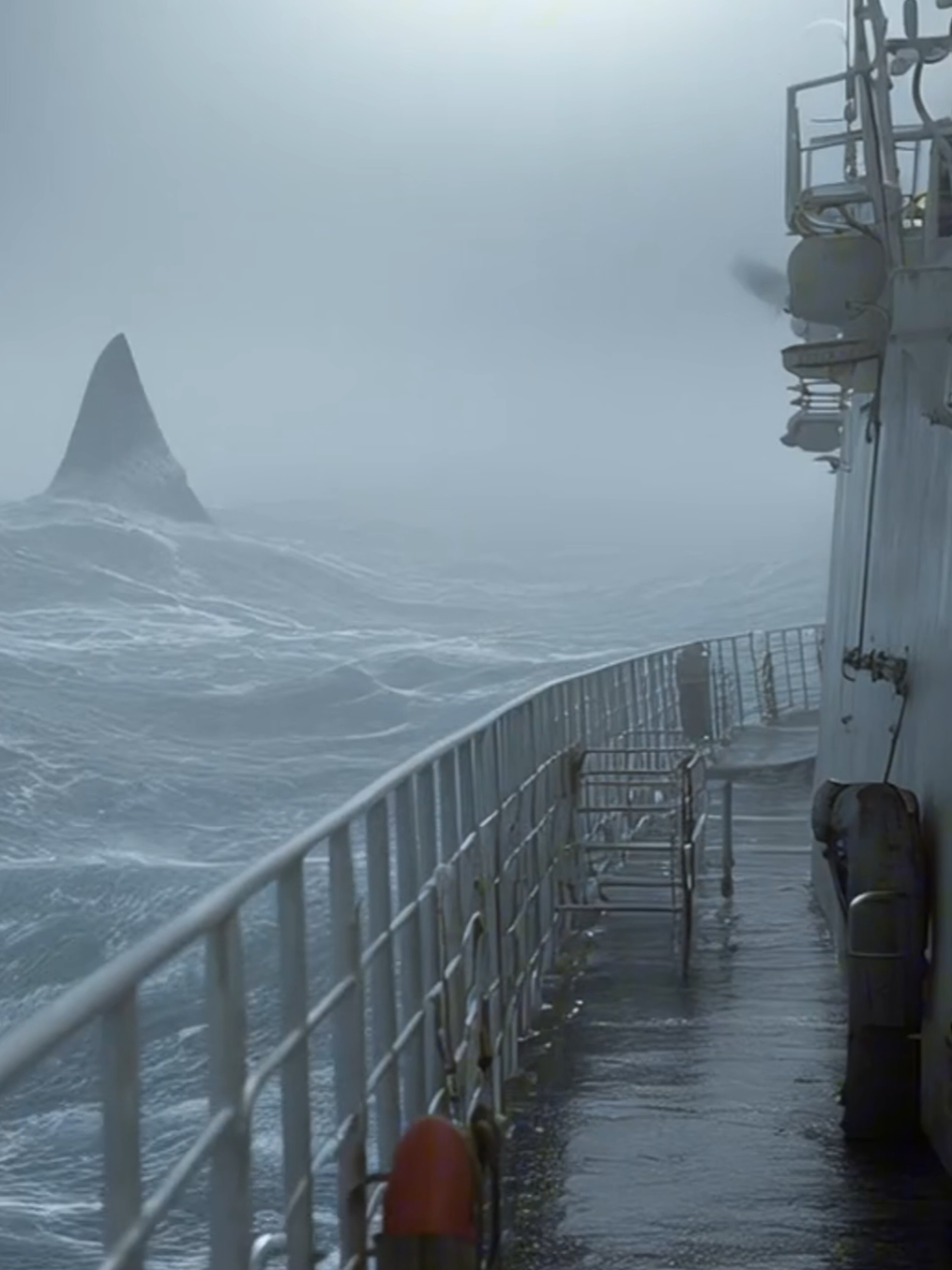what would you do? ☠️ #Megalodon #SharkAttack #SeaMonster #CargoShip #OceanTerror #DeepSeaHorror #GiantShark #CreatureFeature #SharkShorts #ScaryOcean #AIShorts 