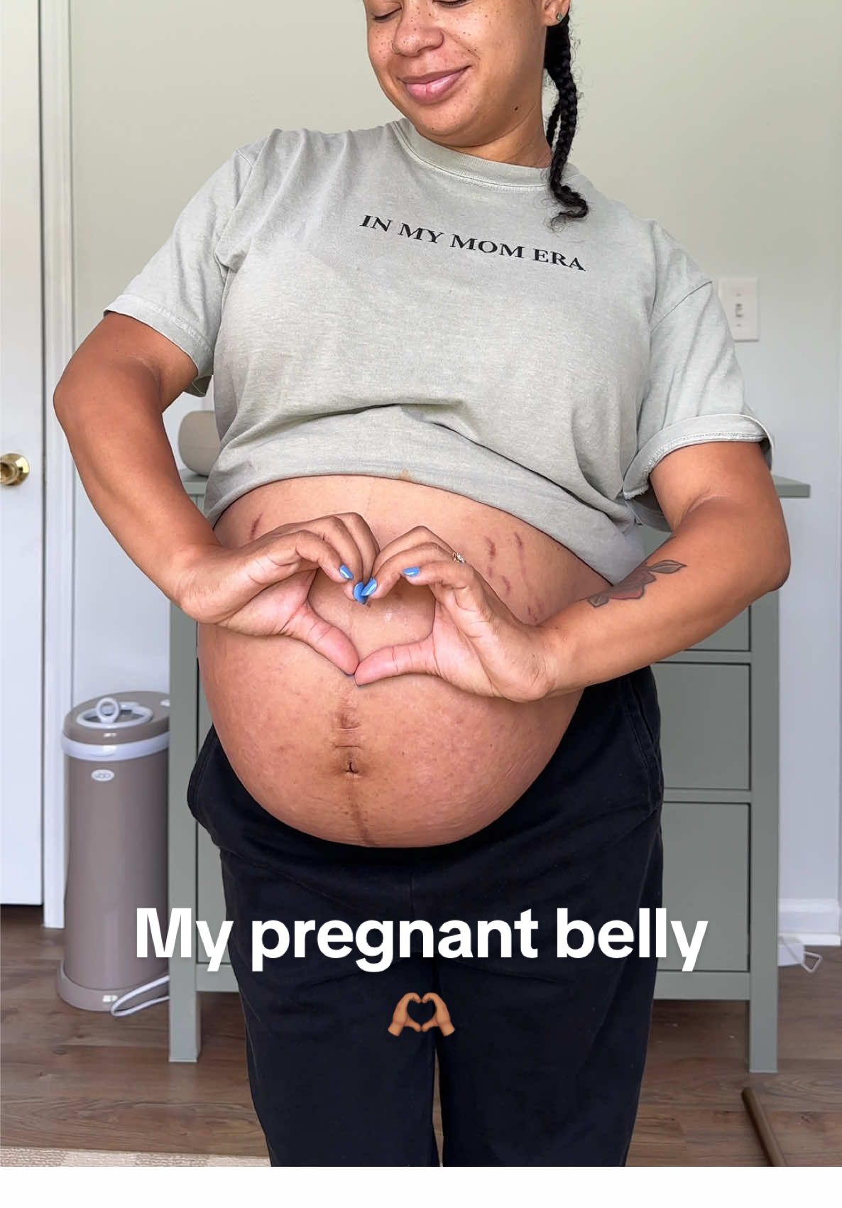 Grateful to my body for growing my second baby 🥹🩵 #pregnancy #pregnancyjourney #pregnantbelly #secondtimemom #MomsofTikTok  
