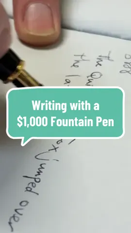 Ever wonder what a $1,000 pen writes like? Ron (Pen Chalet’s co-owner) pulled this beauty from his personal collection to show you. Would you take it for a spin… or keep it in the vault? 👇 #PenChalet #FountainPenTok #GoldNibGoals #LuxuryPen #WritingInStyle