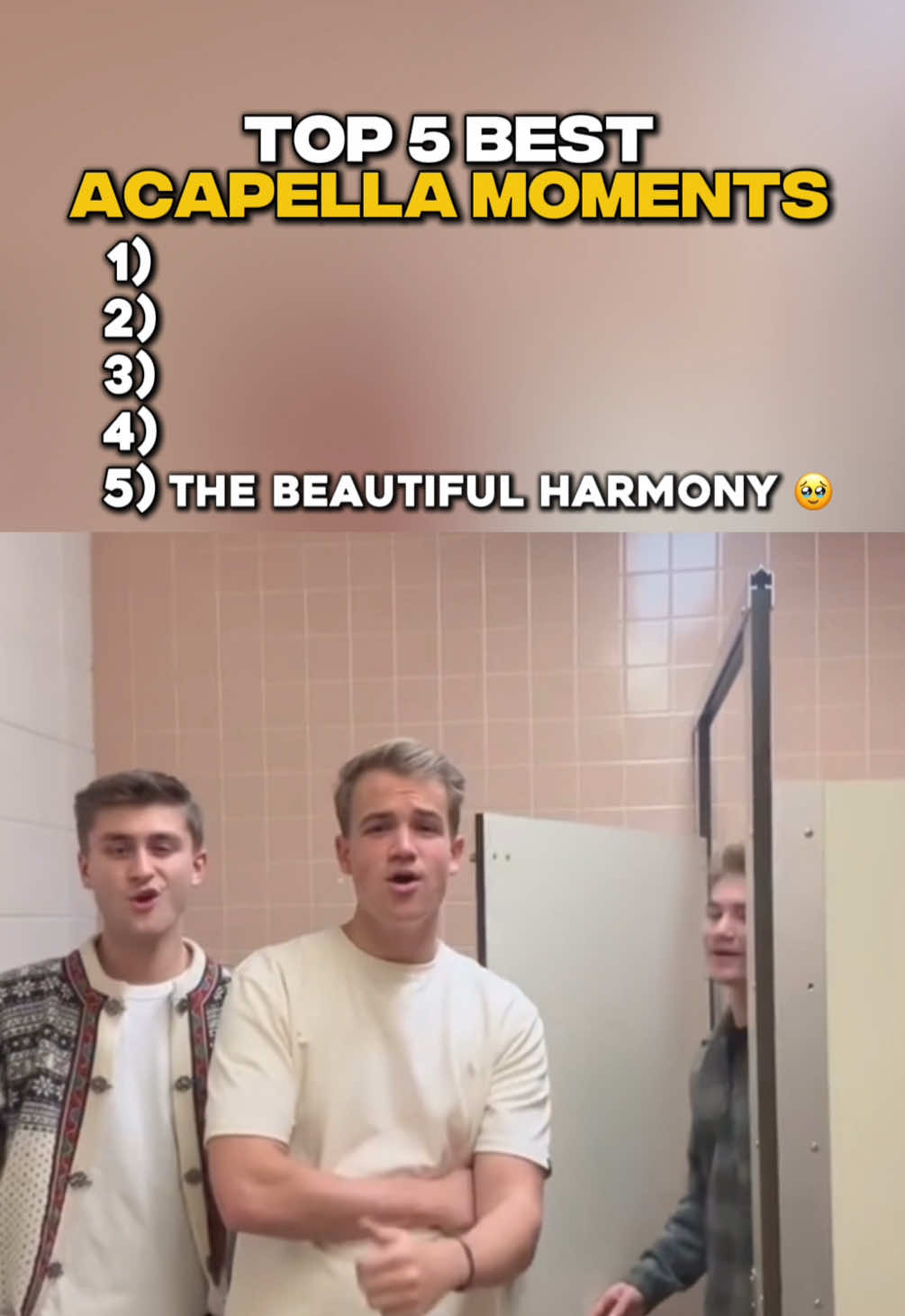 Top 5 Best Acapella Moments 🎤 #top5 #ranking #voice #singing #song #beautiful #acapella #performance #fyp #usa 