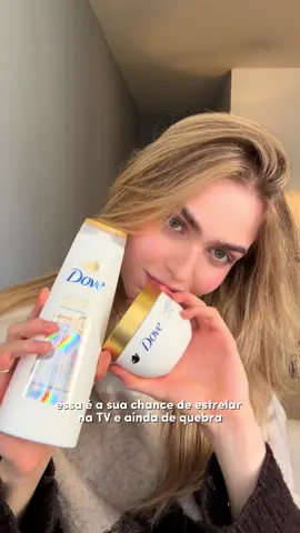 Pronta pra qualquer ocasião (qualquer mesmo!) só com Dove Bond Intense Repair! Criando conteúdos criativos para o concurso de Dove nas redes sociais, IG e Tiktok, você concorre a prêmios diários, e o melhor: A participação na novela + R$50 mil!!  Participe marcando @Dove Brasil e a #VoceNoBondDeDove e, claro, usando um ou mais produtos Dove Bond Intense Repair. #Publi #DoveCabelo