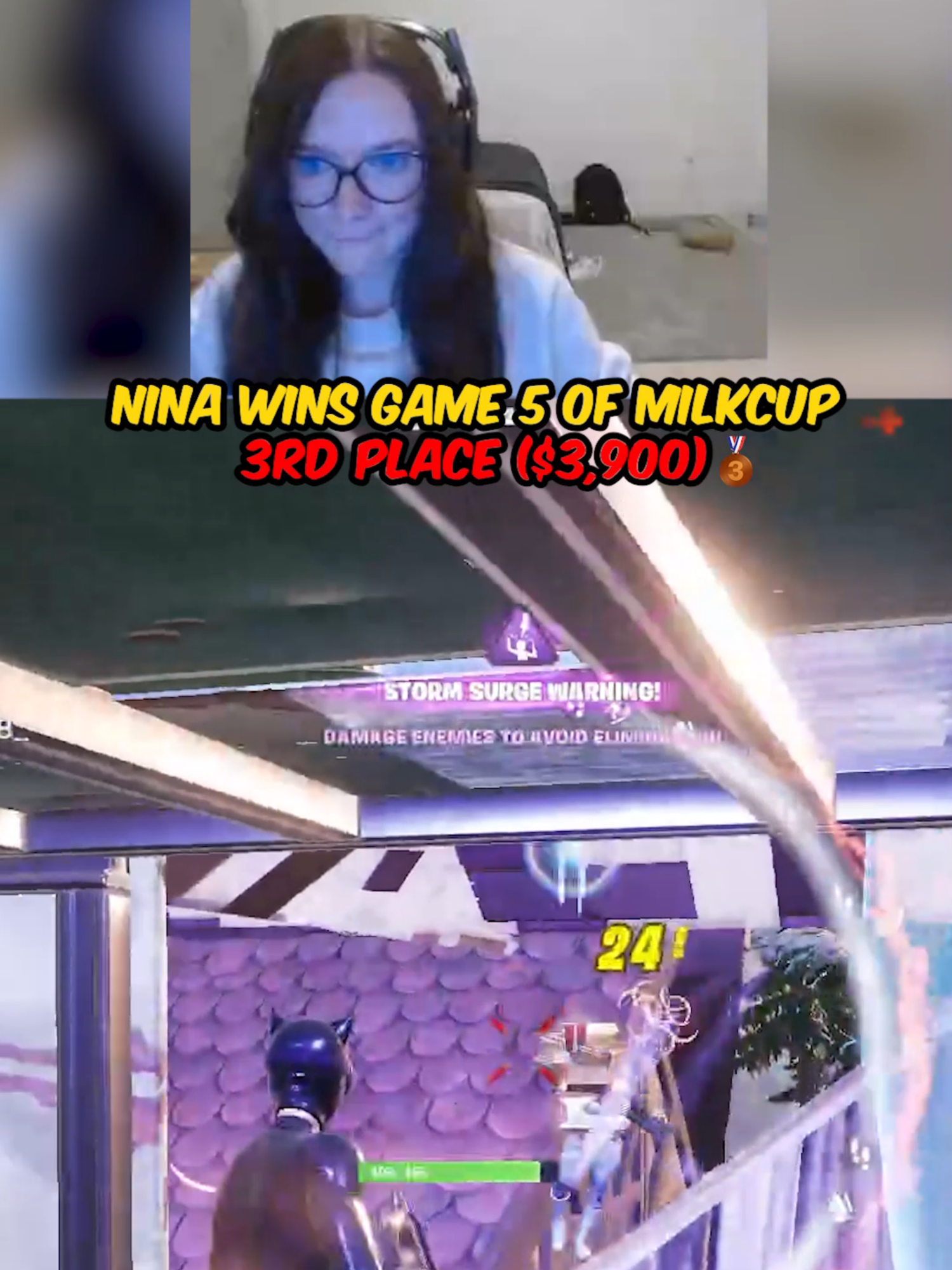 Nina Wins Game 5 Of Milk Cup Finals 🫢 3rd Place ($3,900) 🥉 #xset #ilyynina #fortnite #GamerGirl #femalegamer #fncompetitive #fortnitememes #fortniteclips #fyp #milkcup