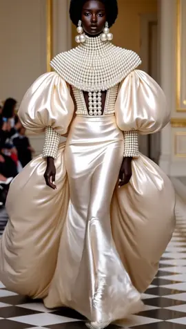 ✨ PEARL POWER ✨ When regal elegance meets high-drama couture. This look is not just fashion, it’s a proclamation. Who else lives for this kind of runway moment? 👑 #LuxBijoux #FYP #PearlCouture #RunwayRoyalty #LuxuryFashion #HauteCouture #EditorialElegance #FashionFantasy #HighFashionMuse #BlackLuxury #SculpturalStyle #TikTokFashion #AvantGardeGlam #PearlObsession #LuxBijouxStyle #Foryou 