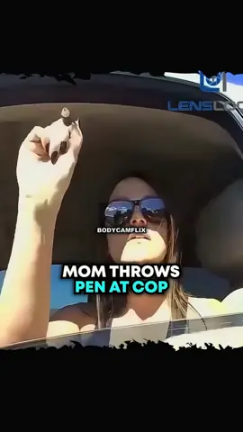 Karen Mom Throws Pen at COP 😬 #copsoftiktok #policeofficer #cops #policeoftiktok #court #bodycam