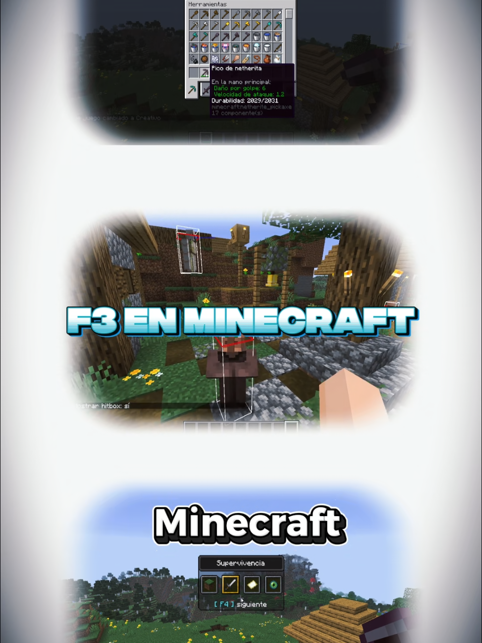 APRENDE A USAR EL F3 EN MINECRAFT #Minecraft #minecraftjava #che3l 
