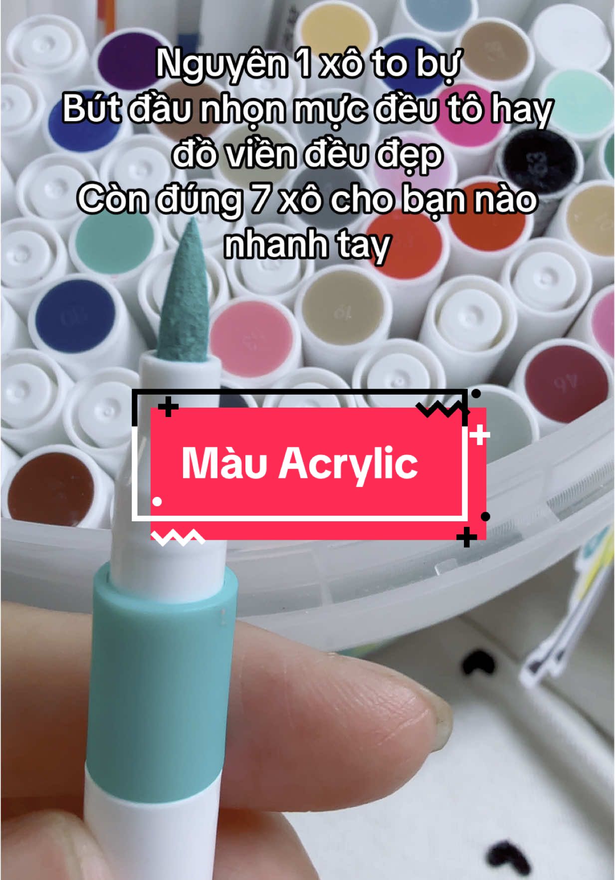 7 xô cuối cùng là hết ạ!#màu #acrylic #màuacrylic 