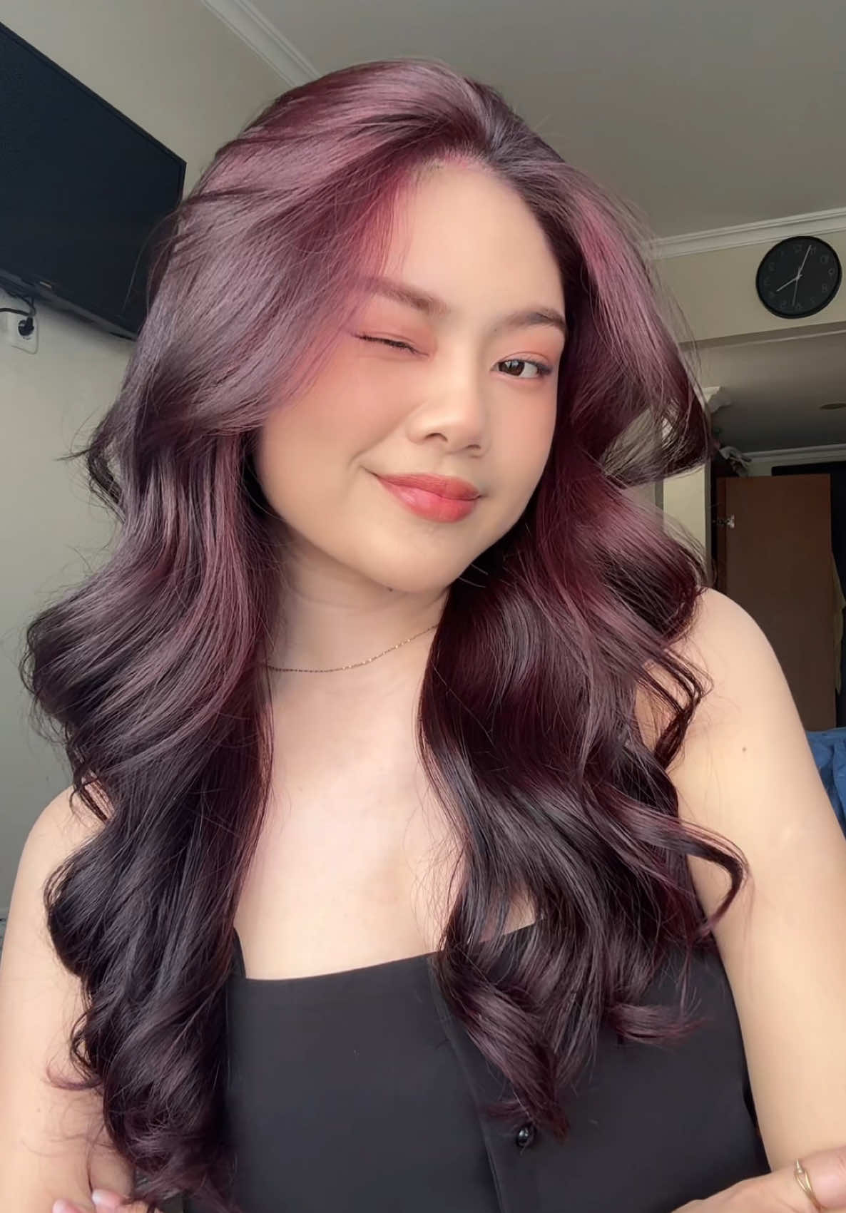 #hairtransformation #redwinehaircolor 