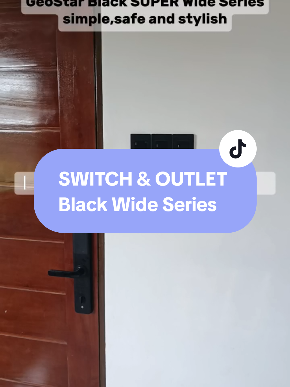 GeoStar Black SUPER Wide Series available sa 1,2 at 3 gang switches at outlet..mura na quality pa! check out na habang mura pa!
