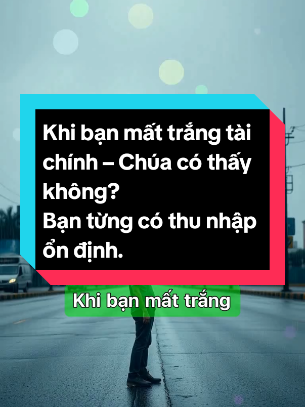 Khi bạn mất trắng tài chính – Chúa có thấy không? Bạn từng có thu nhập ổn định. Bạn từng có tiền tiết kiệm, có dự định lớn, có giấc mơ tự do tài chính. Bạn từng giúp đỡ người khác – và cảm thấy mình đang đi đúng hướng. Nhưng rồi… Biến cố ập đến. Công việc đổ vỡ. Đầu tư thất bại. Nợ chồng chất. Danh tiếng, địa vị, tiền bạc – bốc hơi như chưa từng tồn tại. Bạn ngồi lặng trong đêm – nhìn vào tài khoản rỗng, Và tự hỏi: “Chúa ơi, Ngài có thấy không?” “Con làm gì sai? Tại sao lại để con mất hết như vậy?” “Con từng dâng hiến, từng cầu nguyện – sao vẫn trắng tay?” 🌧️ Tôi hiểu cảm giác đó. Khi mọi người dần xa bạn vì bạn không còn gì để cho. Khi bạn cảm thấy xấu hổ, nhục nhã, thậm chí không dám nhìn mặt người thân. Bạn không cần ai lên lớp. Bạn cần một nơi để tựa vào – khi cả thế giới quay lưng. Và có một Đấng vẫn thấy bạn. “Ta đã thấy nỗi khổ cực của con, và nghe tiếng than thở của con.” – Xuất Ê-díp-tô ký chương 3 câu 7 Kinh Thánh không giấu đi nỗi đau tài chính: Gióp – người từng giàu có, mất hết tài sản, con cái, sức khỏe. Ru-tơ – góa phụ nghèo đói, phải đi mót lúa để sống. Ê-li – tiên tri Chúa, từng đến mức phải xin ăn tạm nơi góa phụ. Nhưng Chúa đã không bỏ họ. Ngài biến thất bại thành sự phục hồi. Ngài dùng sự trắng tay để dựng nên con người mới. “Con tưởng rằng Ta bỏ con – nhưng thật ra Ta đang đào tạo con.” – Ê-sai chương 48 câu 10 (diễn ý) Có thể… Chúa cho phép bạn mất hết – để bạn nắm được điều duy nhất không thể mất: chính Ngài. “Chúa là phần cơ nghiệp tôi, là chén phước tôi.” – Thi thiên chương 16 câu 5 Nếu bạn đang trắng tay – bạn chưa kết thúc. Bạn đang ở điểm bắt đầu của điều lớn lao hơn. Hãy nói với Chúa, thật lòng: “Chúa ơi, con không còn gì để khoe. Con chỉ còn Ngài. Xin phục hồi con theo cách của Ngài.” Ngài có thể làm lại từ đống tro tàn. Ngài có thể dùng tay trắng để viết nên phép lạ. 🕊️ Đừng để sự thất bại tài chính che mắt bạn khỏi giá trị thật mà Chúa đặt trong bạn. Ngài không định nghĩa bạn bằng tài khoản ngân hàng. Ngài định nghĩa bạn bằng tình yêu vô điều kiện. 📩 Nếu bạn đang khủng hoảng tài chính, đừng gục ngã một mình. Tôi sẵn sàng cầu nguyện với bạn – trong danh Chúa Giê-xu Christ, Đấng có thể hóa nước thành rượu, hóa đói thành no, hóa nợ nần thành ân điển. 📢 Hãy chia sẻ bài viết này cho ai đó đang im lặng chịu đựng vì mất mát tài chính. Có thể chính bài này sẽ mở ra hy vọng mới cho họ.#kinhthanh 
