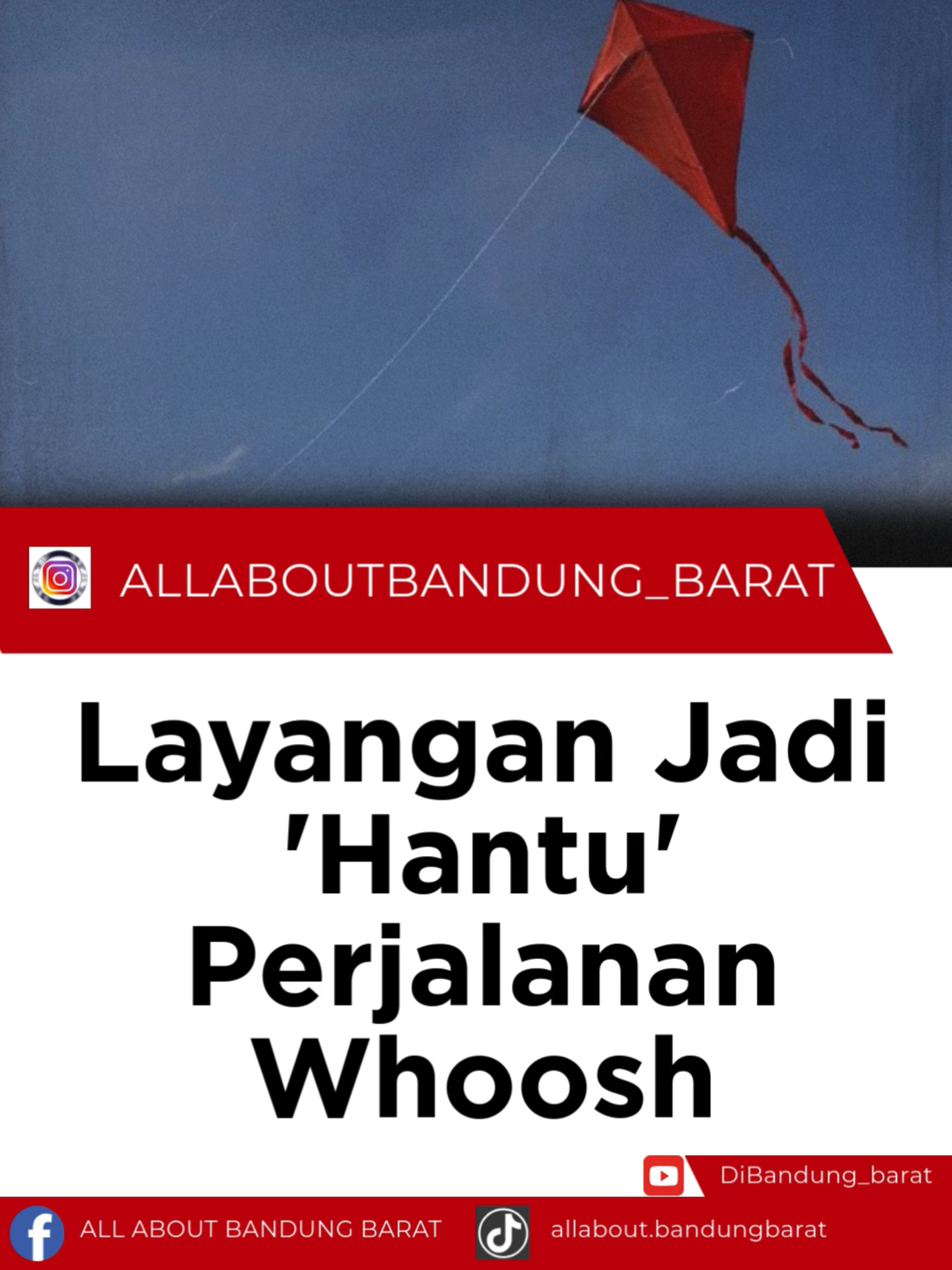 Pada Selasa, 8 Juli 2025 pukul 16.13 WIB, laju kereta cepat Whoosh terganggu akibat layang-layang tersangkut di jaringan listrik atas (OCS) di KM 123+900, antara Tegalluar dan Padalarang, Kabupaten Bandung Barat. Akibatnya, kereta Whoosh G1044 relasi Tegalluar-Halim sempat dibatasi kecepatannya. Listrik dimatikan pukul 16.31 WIB untuk melepaskan layang-layang secara manual. Jalur kembali normal pukul 16.37 WIB, hanya 6 menit setelahnya, dan perjalanan pun dilanjutkan seperti biasa. Menurut KCIC, permainan layang-layang menjadi ancaman serius bagi operasional Whoosh. Dalam semester 1 tahun 2025, tercatat 169 gangguan akibat layang-layang, beberapa menyebabkan keterlambatan hingga 50 menit. KCIC bersama aparat kini meningkatkan patroli dan edukasi di wilayah rawan layang-layang, seperti Purwakarta, Padalarang, Cimahi, Kota Bandung, dan Kabupaten Bandung untuk mencegah gangguan berulang. #bandungbarat #viral #trending #fyp #berita