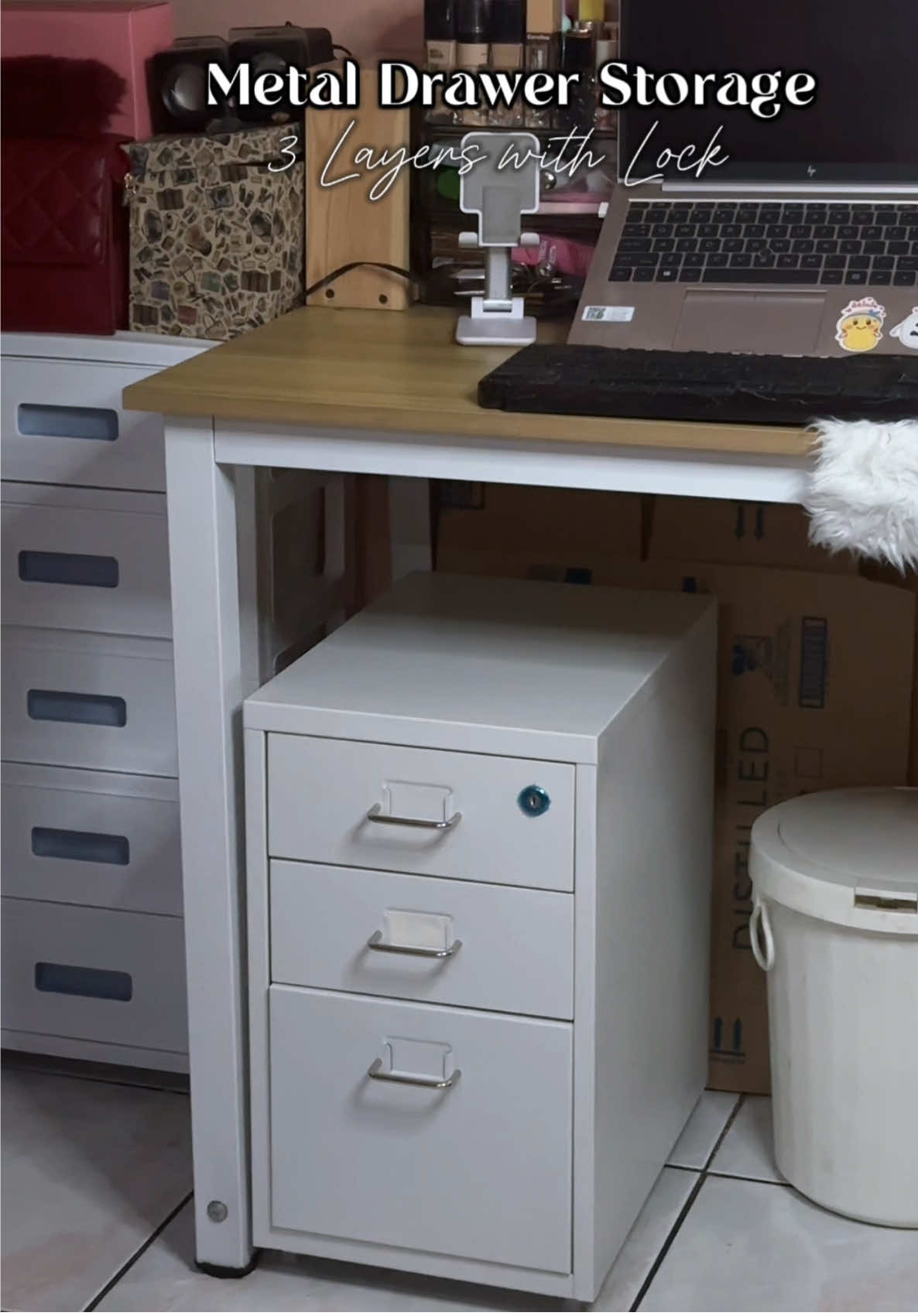 No more messy stuff! 🤗 #metalorganizer #cabinet #metaldrawer #withwheels #convinient #oragnized #organizer #metal #snackdrawer #stafforganizer #3layers #fyp #fypシ゚viral #tiktok #trending #fypage #fyppppppppppppppppppppppp 