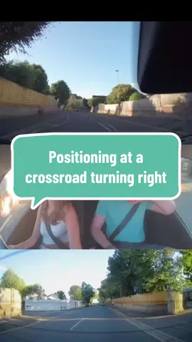 Turning into a minor road from major road at a crossroad. Make sure you can tell who has priority as your road position can be misleading if you stop too far back. Maisy did well here to take the instruction in full flow after initially preparing to stop too far back. . . . #drivinglesson #drivinginstructor #information #barnesdriving #crossroads #junctions #priority #learntok #driving #fyp 