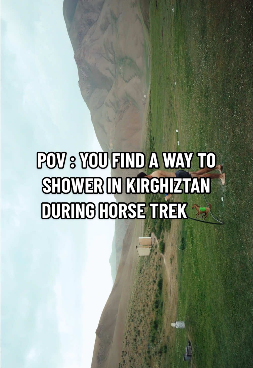 I was stinking so much so… I had to 🚿 #foryou #pourtoi #Vlog #culture #video #photography #Love #pourlespetitsprinces #photo #horsetrek #horse #horses #kirghizistan🇰🇬 #kirgizistan DON’T FORGET TO MAKE A DONATION FOR @associationpetitsprinces THROUGH THE LINK IN THE BIO 👑