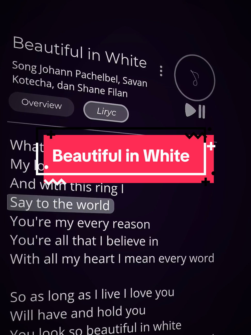 Beautifull in White🎧.liryc🎶 #johanpachelbel #savankotecha #shanefilan #lirycs_music #lirycsong🎶 #fyp #lirycedits #fyppppppppppppppppppppppp 