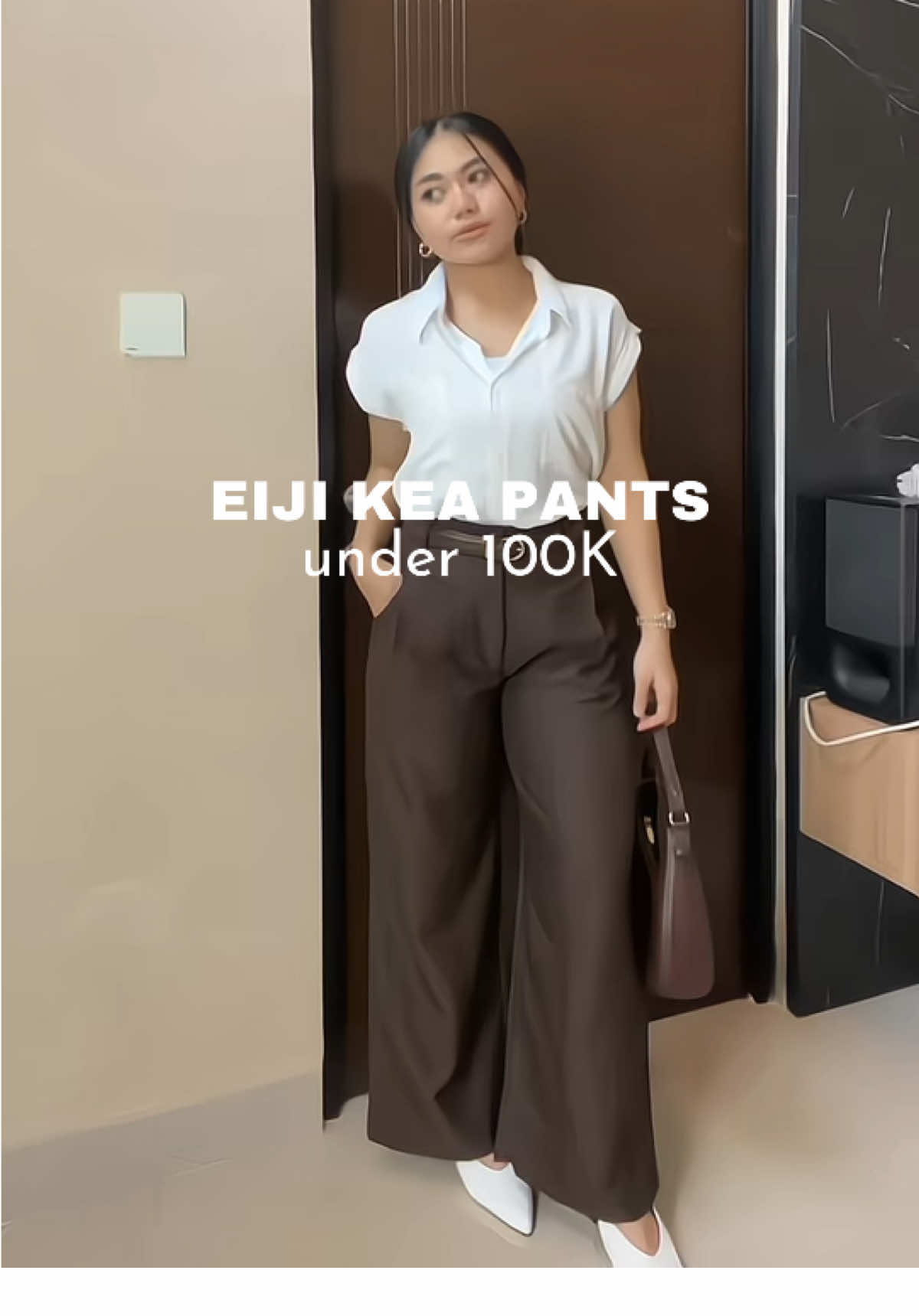 celana kantor petite friendly dan si coklat yg wajib banget kalian punya dari @Eiji.idstore 🙌🏻👀 CAKEP POLLL!!😭🫶🏻🤎 #rekomendasicelana #eiji #petitefashion #eijioutfit #keapants #ngantoroutfit #stylingtips #outfitinspo 