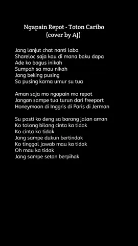 Ngapain Repot #ngapainrepot #totoncribo #cover #liriklagu #lagutimur #trending #fyp 