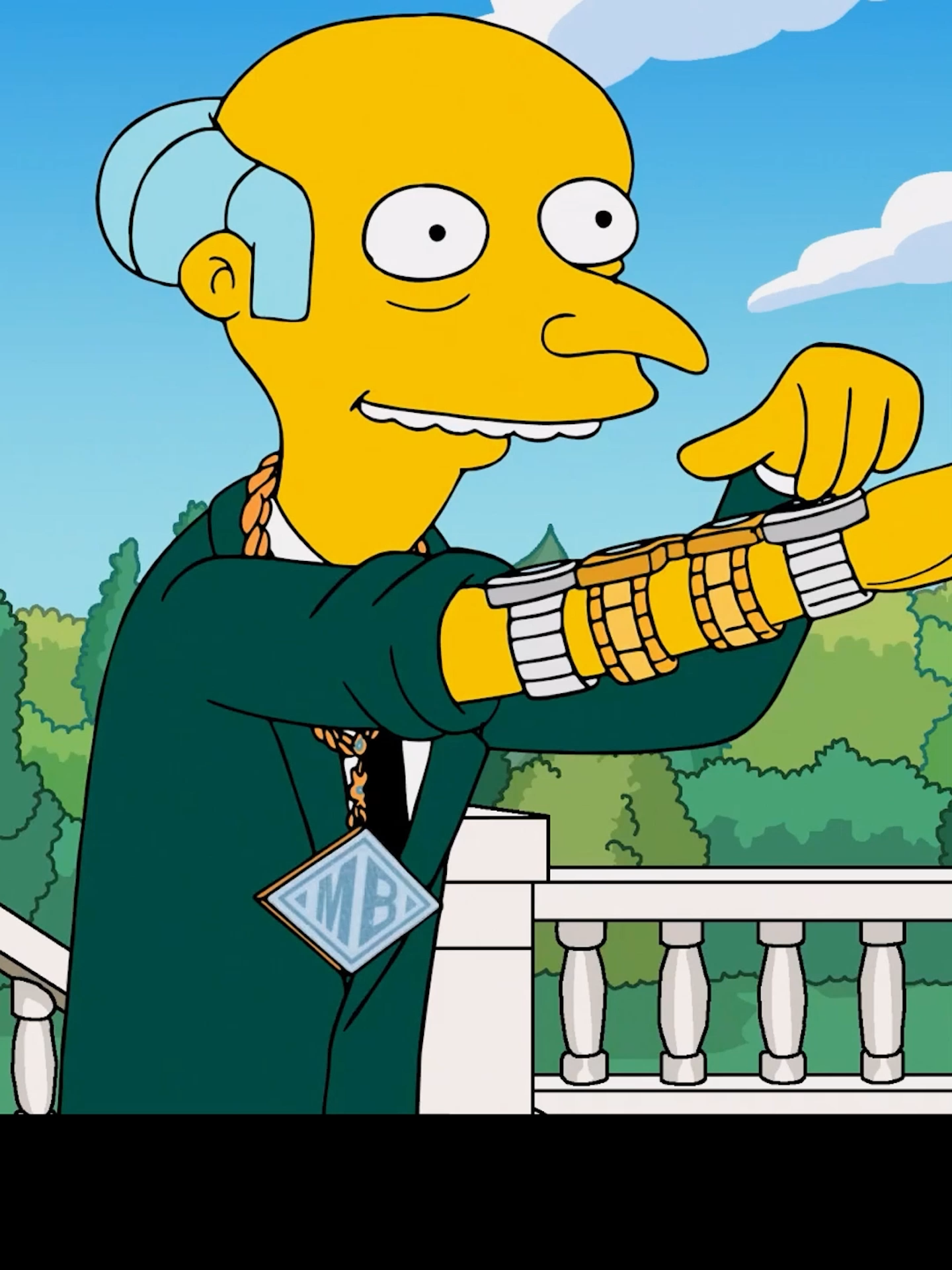 Burns gave each employee a large gold watch #tiktok #fyp #cartoon #thesimpsons
