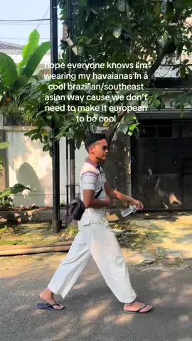 or the indonesian brand is called “swallow” 🩴 it may be in a cool copenhagen way but don’t forget we did it first x ib: @rebeca ☆  #fyp #foryou #fashion #fitcheck #havaianas #southeastasian #flipflops 