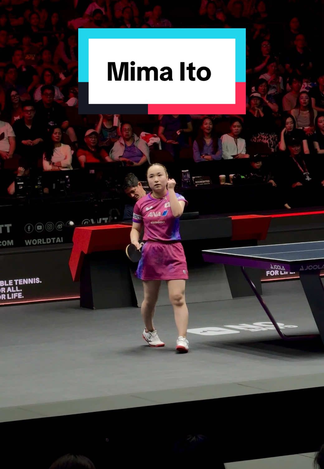 Mima Ito - Snake Service. #ussmash #wtt #mimaito 