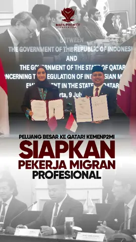 🇶🇦 Qatar resmi buka lebih banyak peluang kerja profesional buat WNI! Bukan cuma sektor domestik, tapi juga insinyur, tenaga medis, sampai manajer profesional. 9 Juli 2025, Wamen KemenP2MI Dzulfikar Ahmad Tawallah bertemu langsung delegasi Qatar di Jakarta. Hasilnya? ✔️ Qatar jamin keamanan & kesejahteraan PMI lewat sistem rekrutmen resmi ✔️ KemenP2MI siapkan pelatihan & sertifikasi kompetensi sesuai arahan Presiden Prabowo ✔️ Sudah ditandatangani: Record of Decision (RoD) sebagai dasar kerja sama resmi Jadi, bukan sekadar kirim pekerja, tapi juga lindungi hak dan martabat PMI kita. 💬 Menurut kamu, langkah ini sudah cukup melindungi? Tulis di kolom komentar! #PMIProfesional #KerjaKeQatar #KemenP2MI #PresidenPrabowo #QatarIndonesia #PeluangKerja2025 #PMIResmi