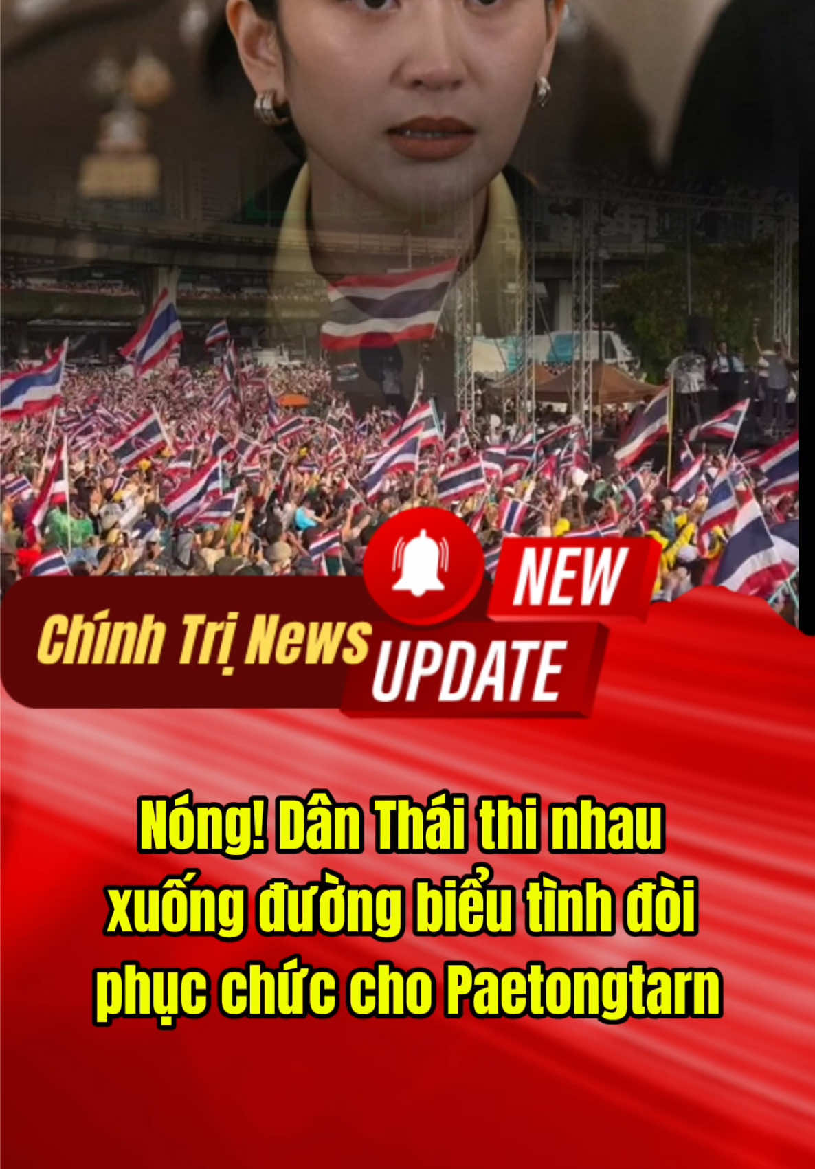 Nóng! Dân Thái thi nhau xuống đường biểu tình đòi phục chức cho Paetongtarn #tintuc  #chinhtri #hunsencampuchia #paetongtarnshinawatra 