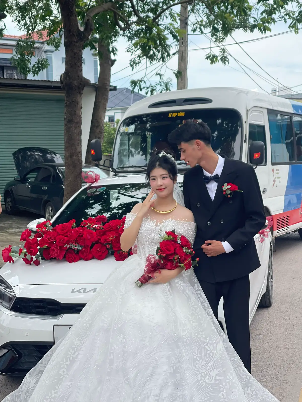 Theo chàng về dinhhh 👰🏻‍♀️🤵🏻🥰🥰#trangtrixehoa #xehoa #xehoabacninh 