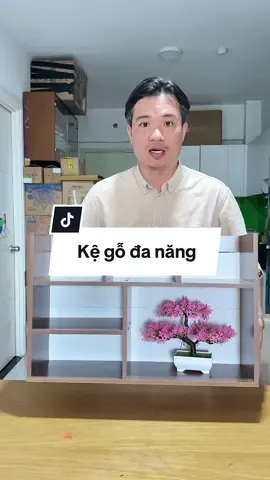 Kệ gỗ đa năng, để sách vở, tài liệu, mỹ phẩm , trang trí phòng. Dùng đa năng luôn chỉ có 100k. #kệ #kedeban #tiktok #giadung 