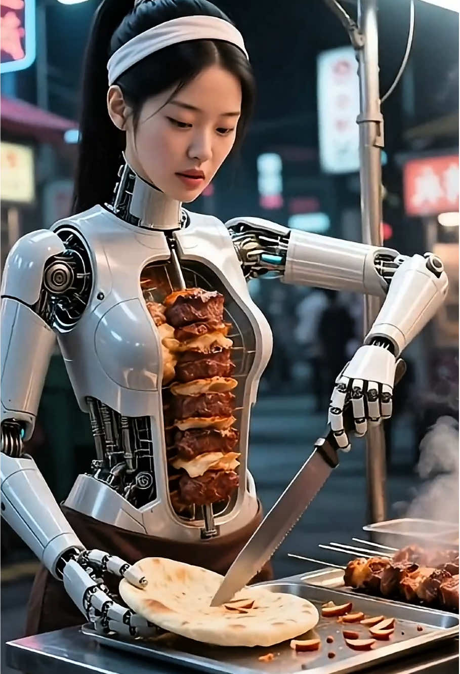 Ai Robot cooking Meal in restaurant #ai #robot #cooking #meal #restaurant #humanoid #2025 