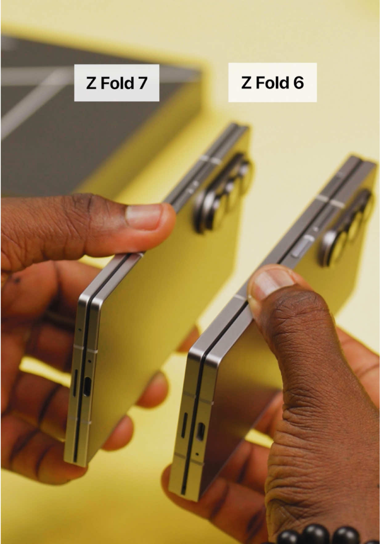 Would you spend just ₦2,750,000 or $1,999 on the Samsung Galaxy Z Fold 7? 👀 Yes, I know I asked before. We just got the Fold 7 and here’s what comes in the box! 📦  🔸It’s quite slim for sure (about 5 debit cards stacked) 🔸Snapdragon 8 Elite Chip ✨🔥 🔸The front cover screen is wider than last year making it feel like a more complete phone when folded. 🔸200MP wide camera for the first time on a Fold 🔸Android 16 - 12GB RAM / 256GB Storage - What do you think? - #samsung #samsungunpacked #samsunggalaxy #zfold7 #unboxing #asmr #satisfying #fisayofosudo 