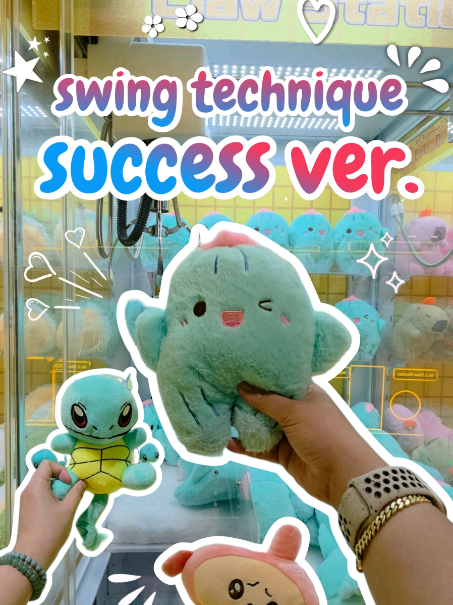 Success ~~ practicing my swing technique in claw machines! This is really an exciting and fun activity for me! #tipsandtricks #hack #trending #satisfying #viral #clawmachine #happy #kendicrane #fyp #foryou 