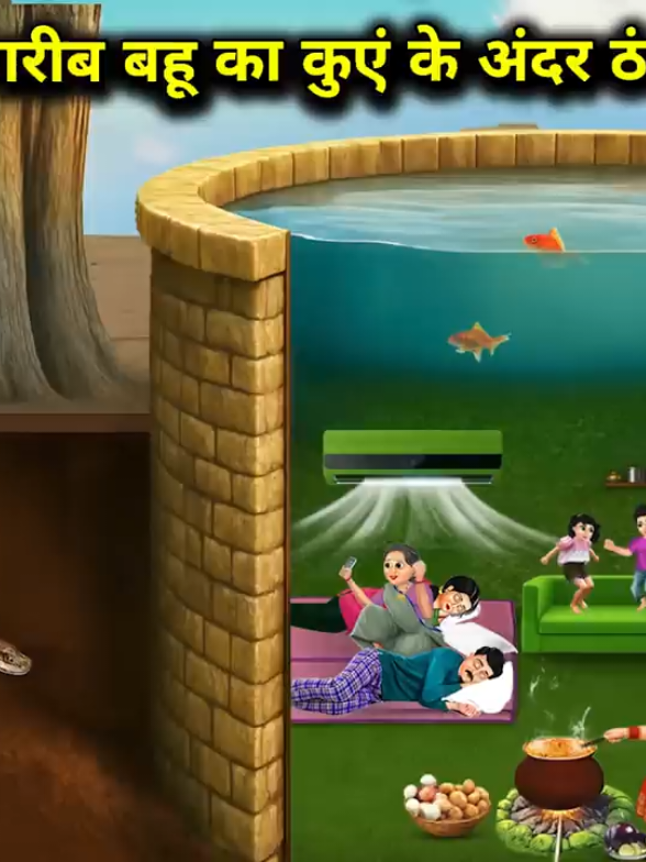 #creatorsearchinsights  Garmi Mein Garib Bahu Ka Kuwe Ke Andar Thanda Ghar  . . . #sasural #saasbahu #storytime #cartoon #unfreezemyacount 