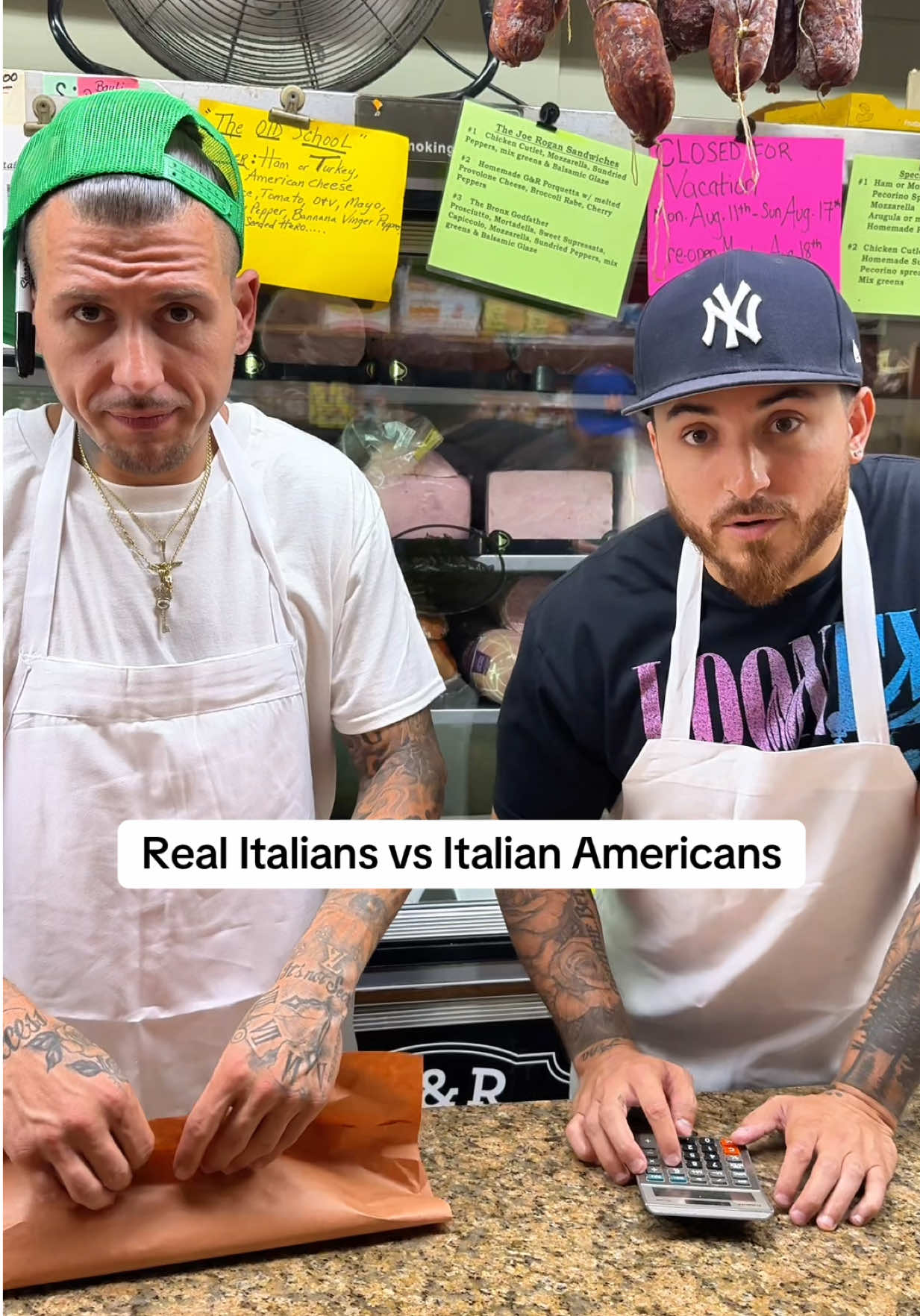 Real Italians vs italian Americans 🇮🇹 @G and R Deli #italianstyle #italian #italy @Sabrina & Giuseppe 
